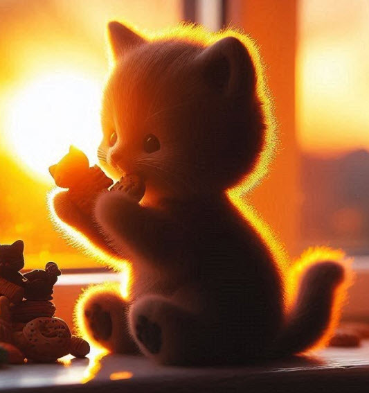 Kucing menikmati camilan Anabulsnack